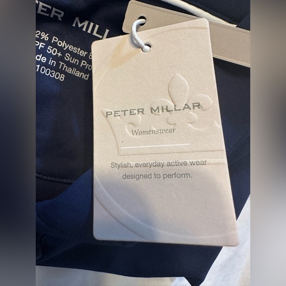 Peter Millar Perfect Fit Performance Polo Shirt Women's Navy Federated Hermes(b5 - Picture 9 of 9